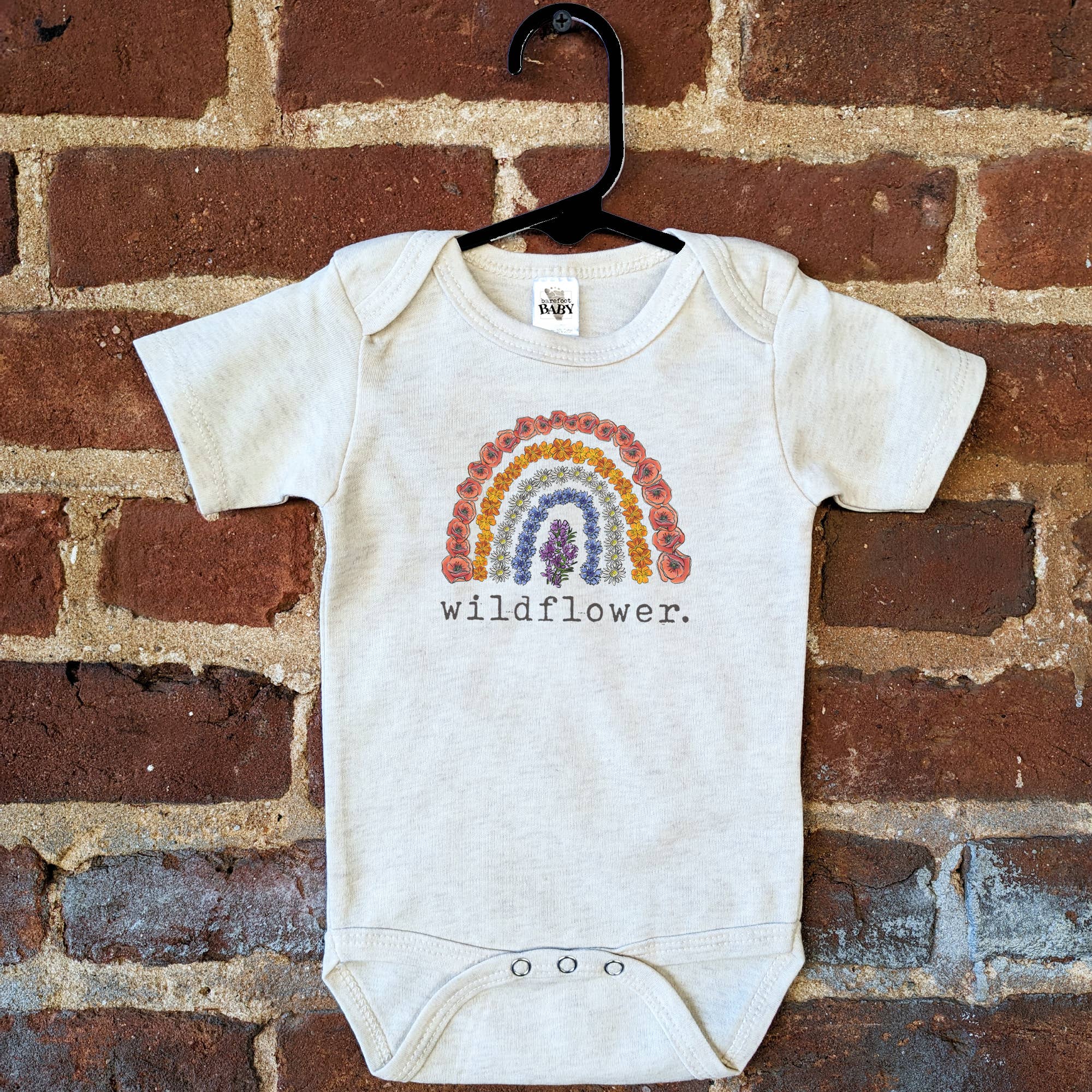 "Wildflower" Baby girl Nature Clothing Rainbow Bodysuit