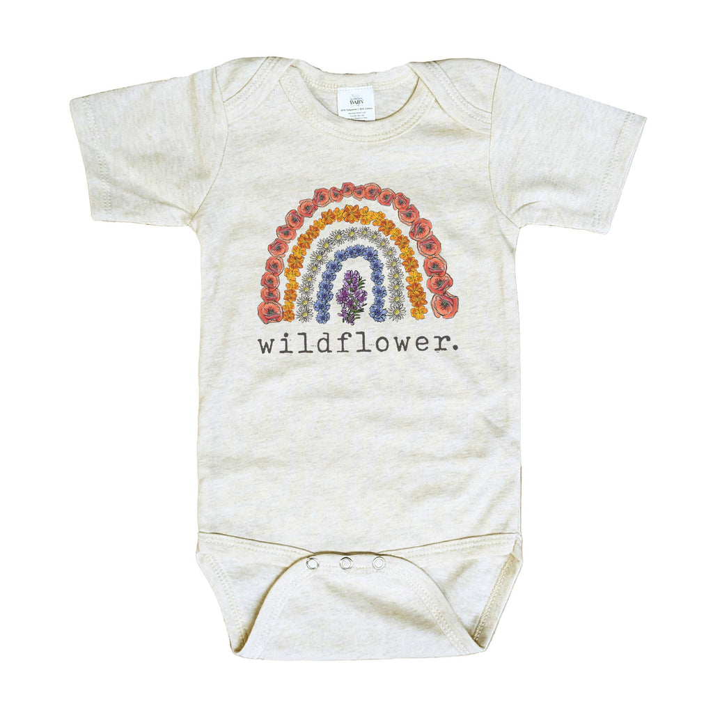 "Wildflower" Baby girl Nature Clothing Rainbow Bodysuit