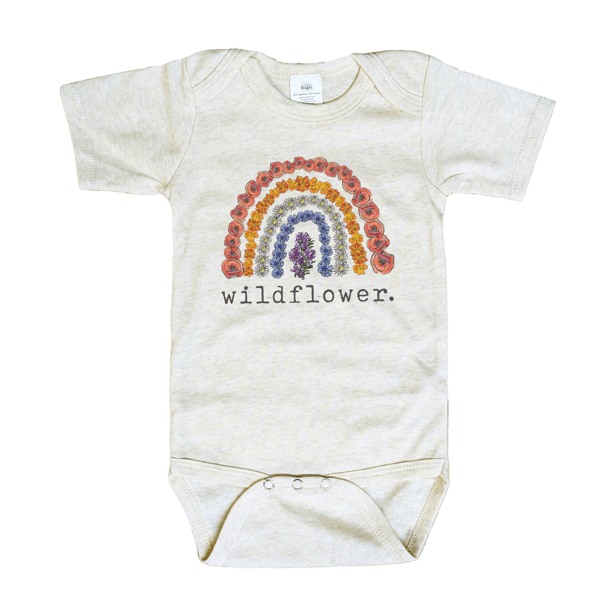 "Wildflower" Baby girl Nature Clothing Rainbow Bodysuit