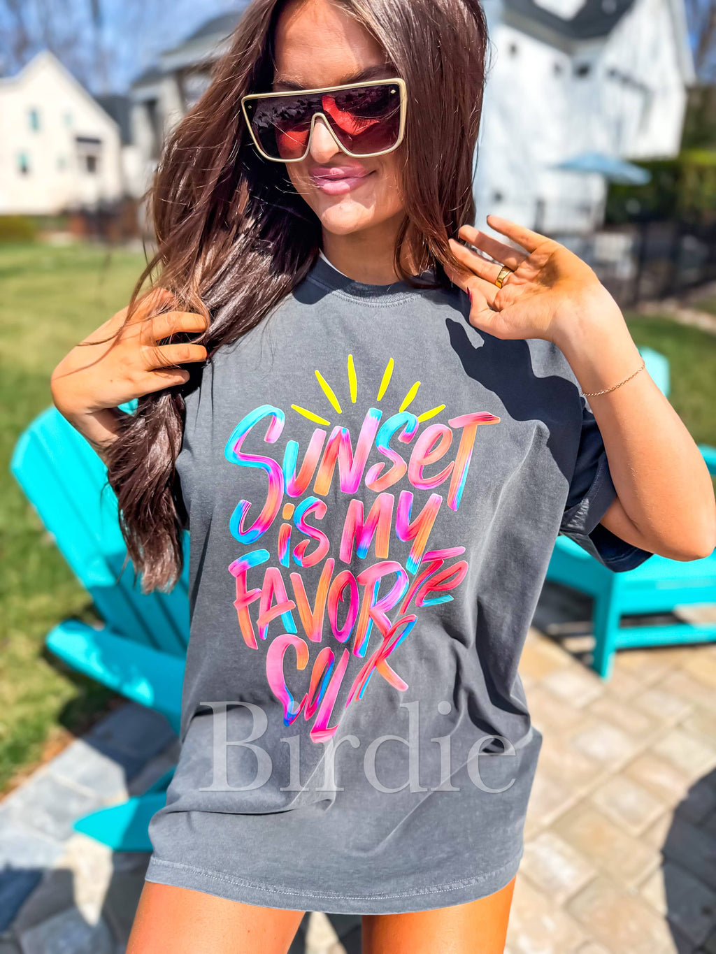 Sunset is My Favorite Graphic Tee on Pepper