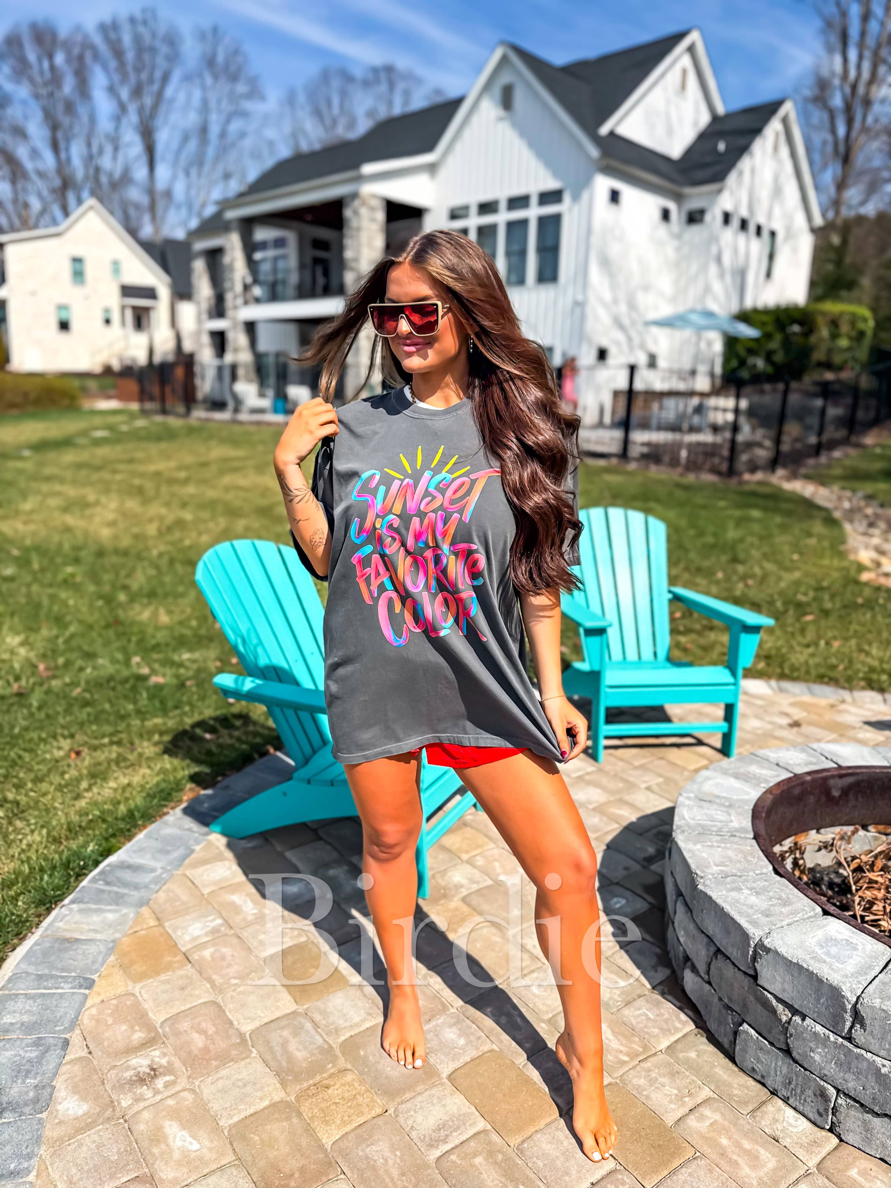 Sunset is My Favorite Graphic Tee on Pepper