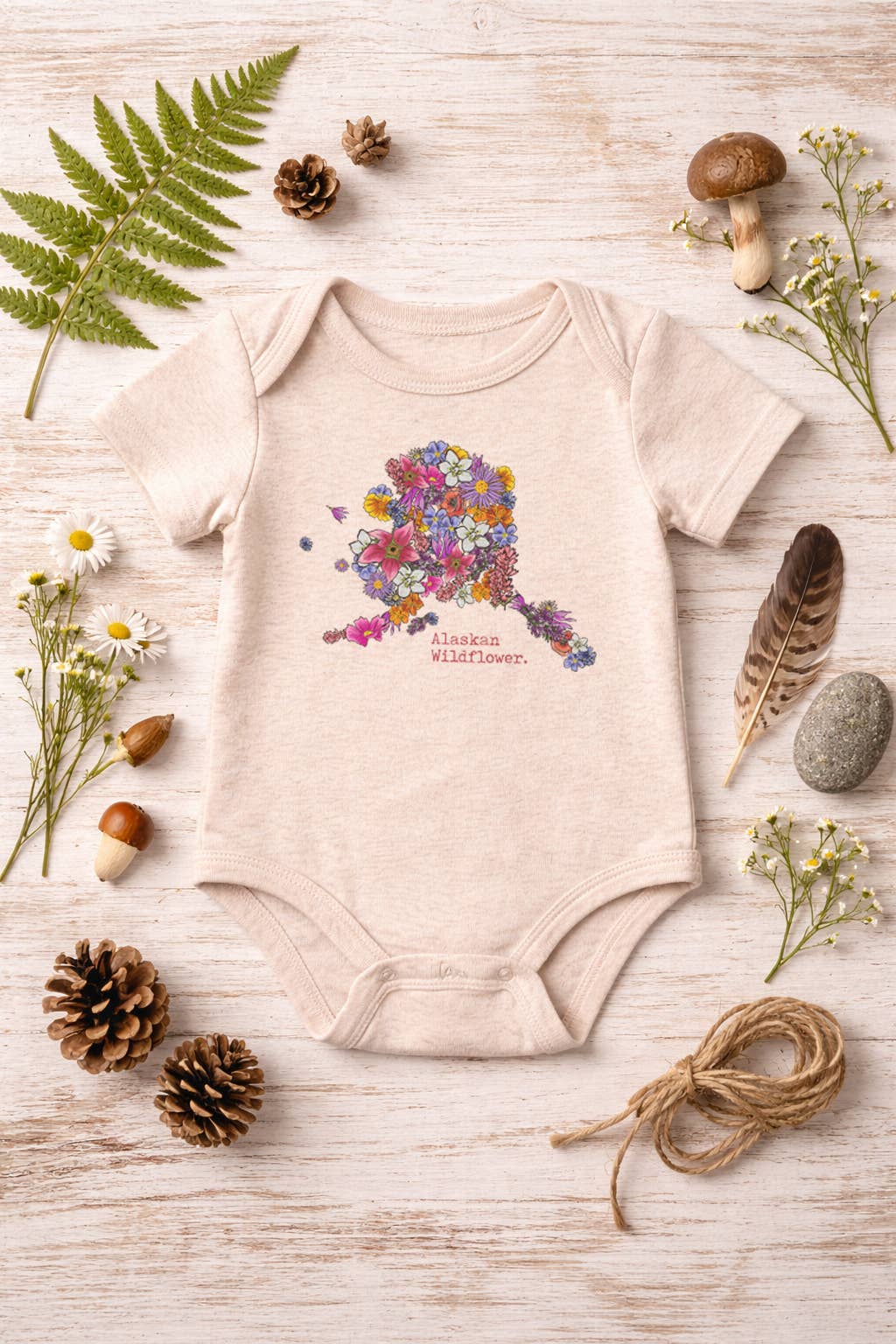 Alaskan Wildflower Baby Girl Alaska State Nature Clothing