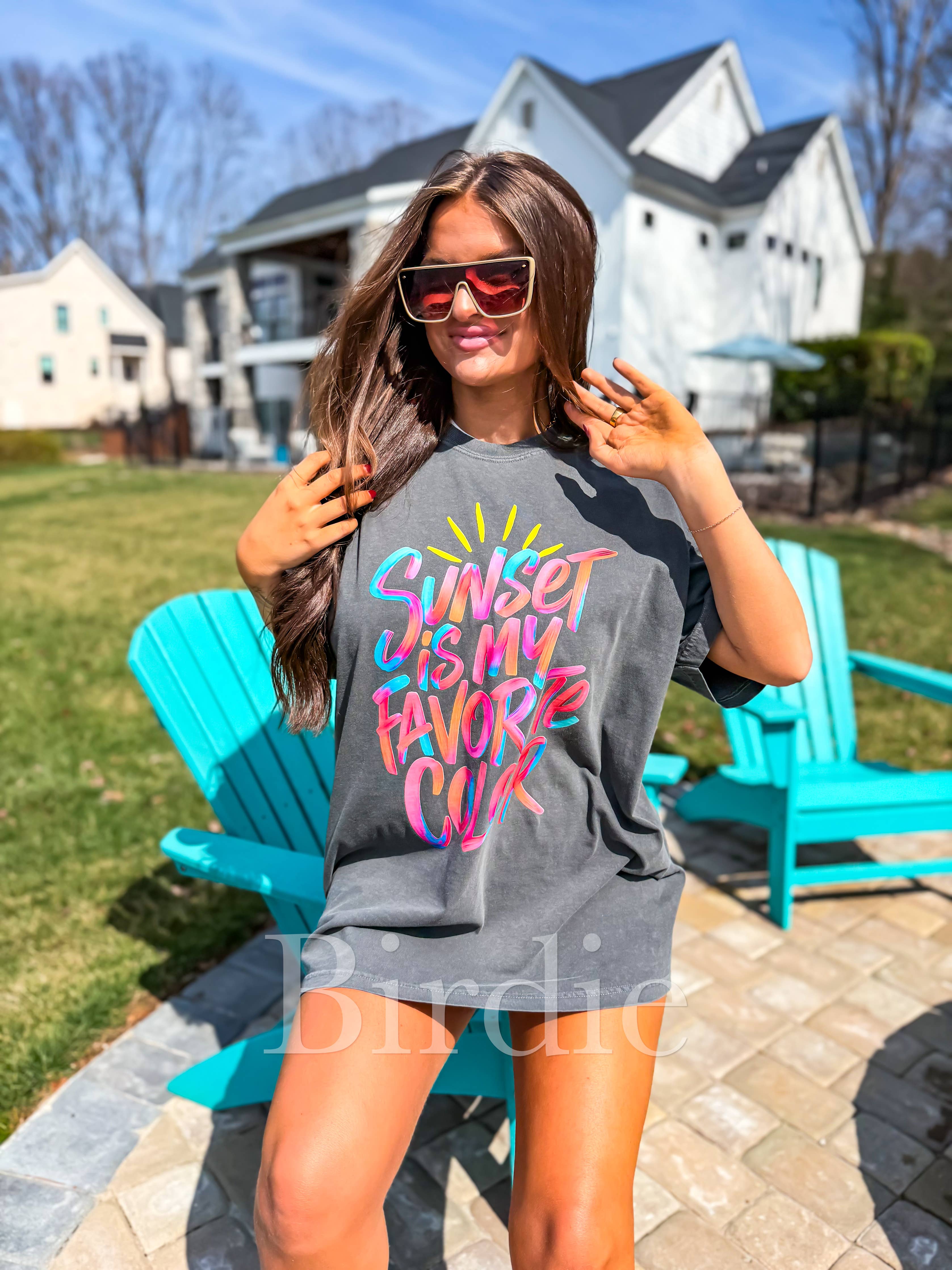 Sunset is My Favorite Graphic Tee on Pepper